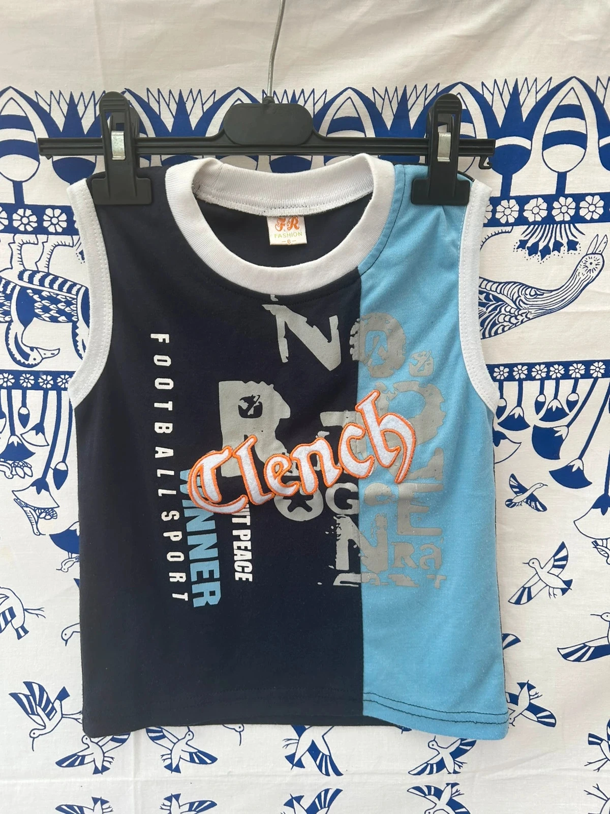 Débardeur bleu garçon 6 ans sport football